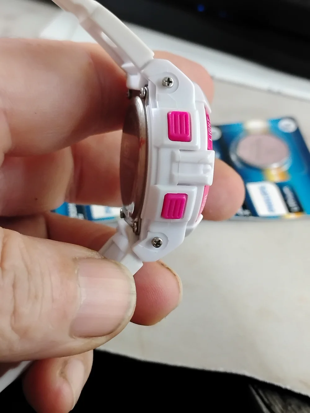 Skechers Ladies White & Pink Digital Swim Watch
